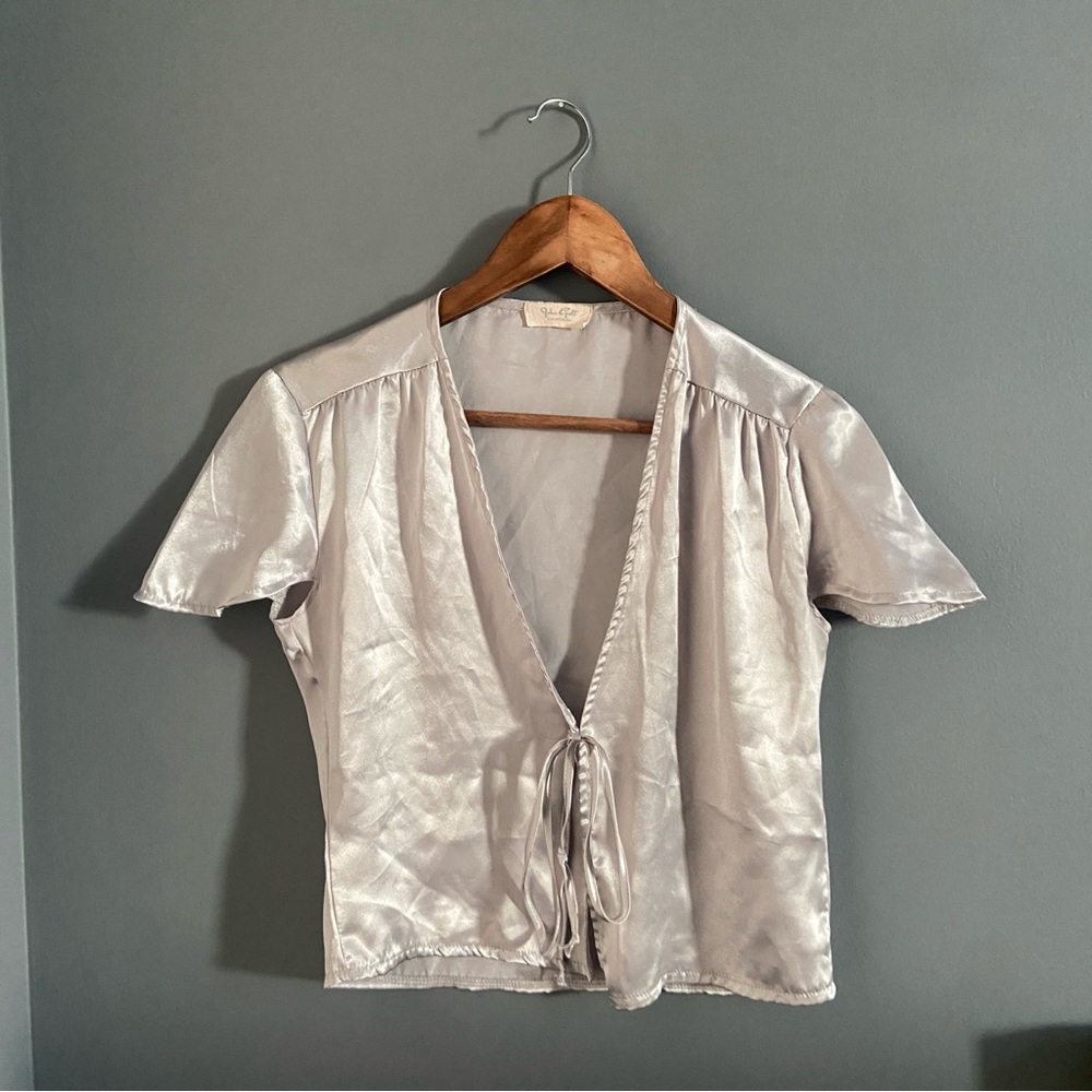 John Galt Dainty Tie Front Top